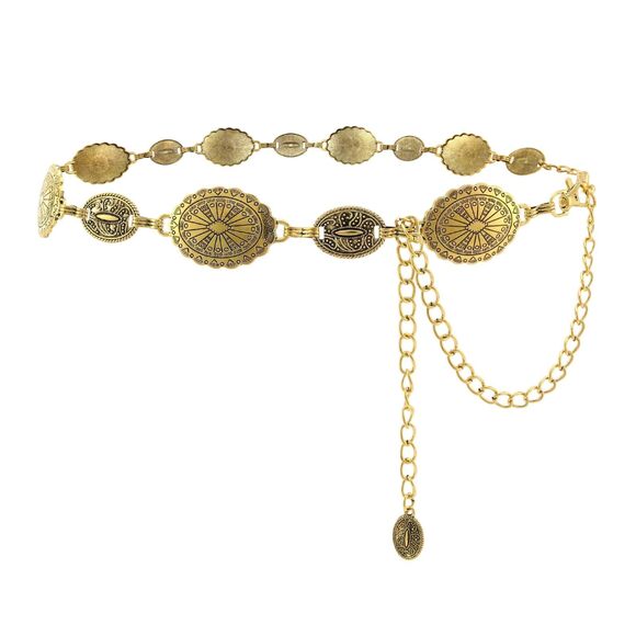 Accessories - 8866 Western Concho Belts For Women Cowgirl Gold/silver Metal Waist Chain